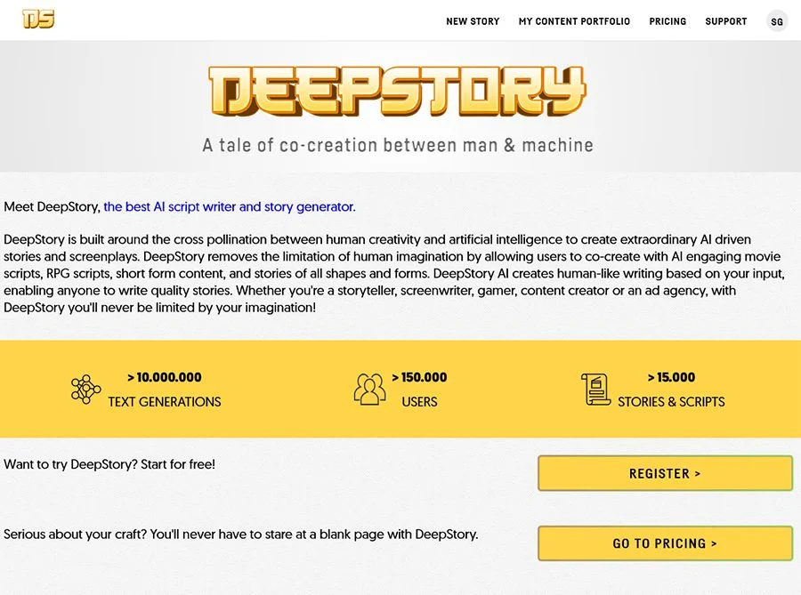 deepstory ai story generator