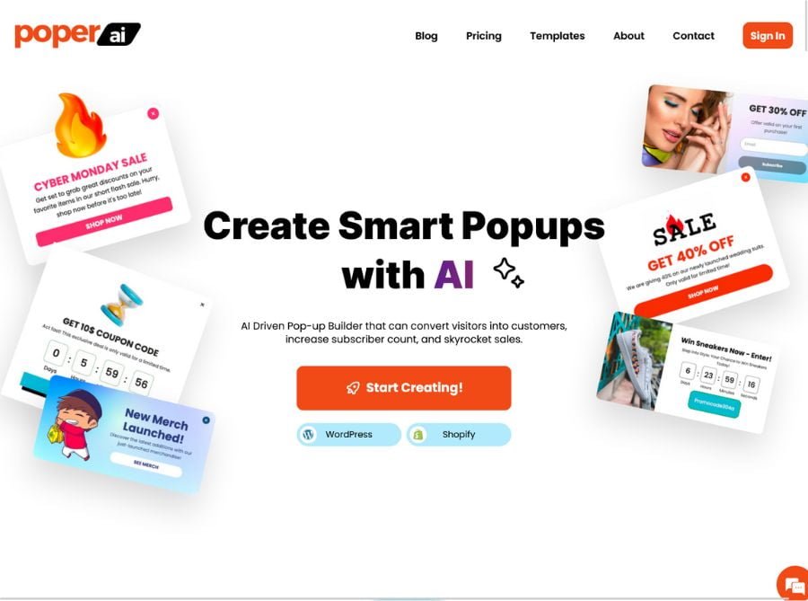 Poper Ai Popup Builder - Ai Tools Directory