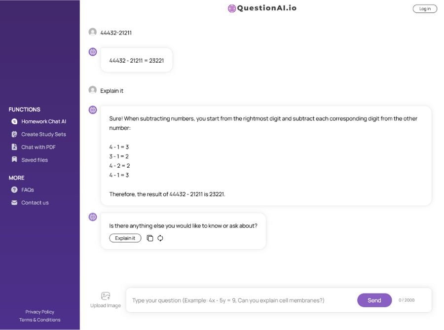 QuestionAI Free Ai Homework Helper - AI Tools Directory